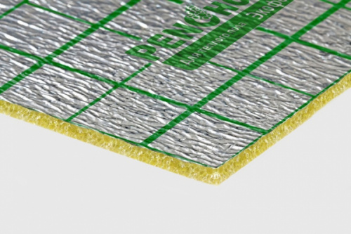 Теплоотражающий материал для теплого пола Порилекс НПЭ ЛП тип А 3х1200х25 (30 м2 в рулоне) жёлтый с разметкой фото 3